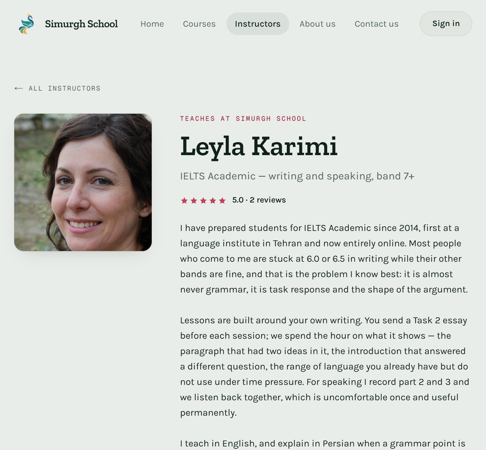 A teacher, their credentials and their reviews